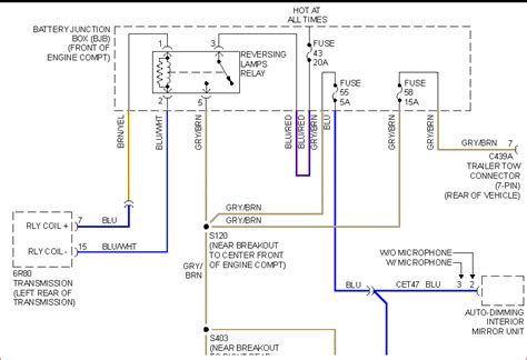 ford backup light wiring diagram 